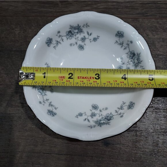 Johann Haviland Bavaria Germany Blue Garland Berry Bowl Silver Edge Vintage Lot3 - Picture 5 of 10